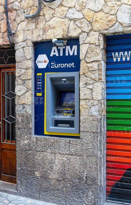 ING, ATMs, Soller, Majorca, Balearic Islands, Spain