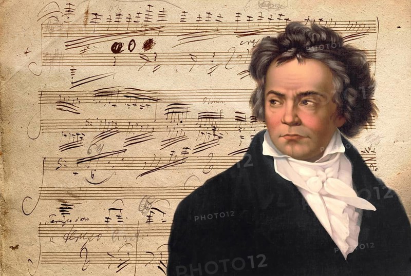 Ludwig van Beethoven, 1770 -1827, German composer, digitally altered