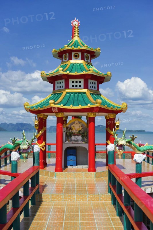Chinese temple, Buddhism, religion, world religion, pilgrimage site, pray, faith, Asian, colourful, pagoda, Chinese, colourful, decorated, decoration, architectural style, faith, sculpture, architecture, traditional, culture, tourism, travel, Ko Lanta, Thailand