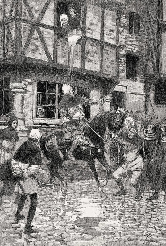 A royal officer claiming the tax, Middle Ages, Paris, France