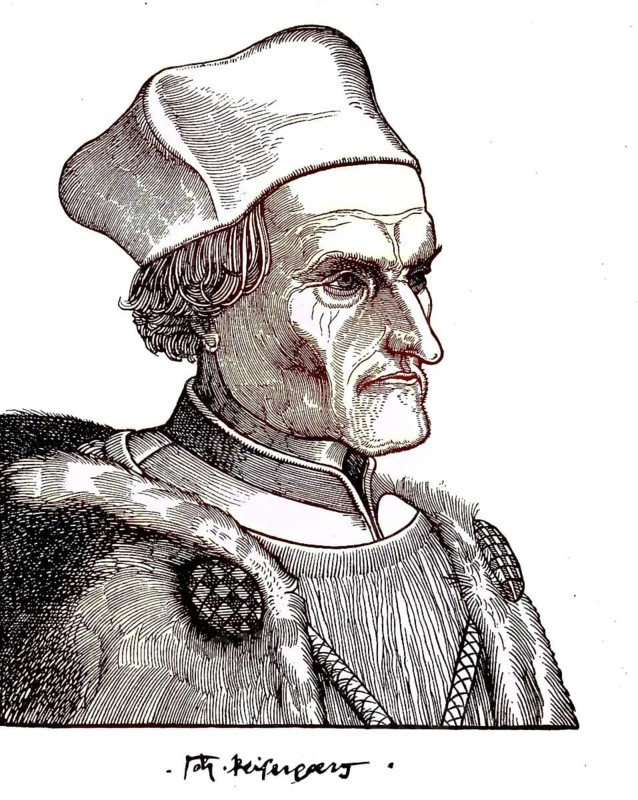 Johann Geiler von Kaysersberg, Johannes or Jean in French, 16 March 1445, 10 March 1510, is considered the most important German preacher of the late Middle Ages, digital reproduction of an original from the 19th century