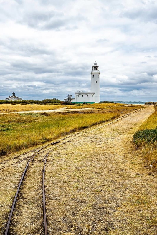 Hurst Point Lighthouse and Hurst Castle, Hurst Spit, Milford on Sea, Lymington, Hampshire, UK