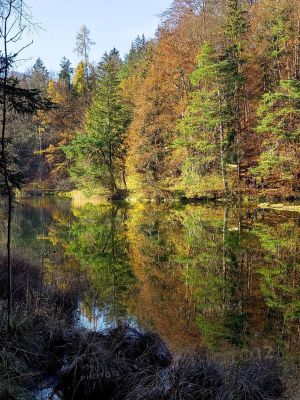 Autumn atmosphere at Hechtsee lake near Kufstein, Tyrol, Austria