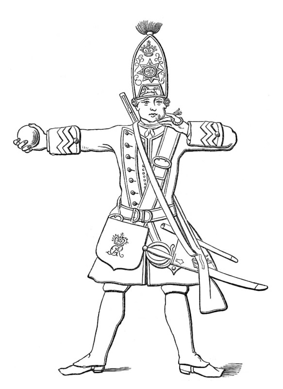 Grenadier of the foot guards, 18th century