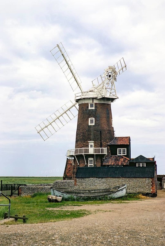 Windmühle, Cley next the Sea, Norfolk, England, UK, Juli 1970