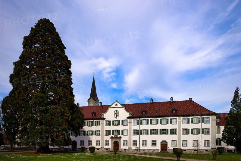 Mehrerau Abbey, Wettingen Cistercian Abbey, behind the monastery church, Bregenz, Vorarlberg, Lake Constance, Austria