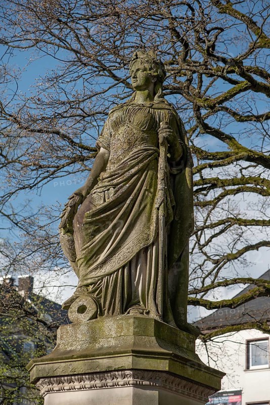 War memorial for the Wars of Unification, unveiled in 1877, Markt, Siegen, North Rhine-Westphalia, Germany