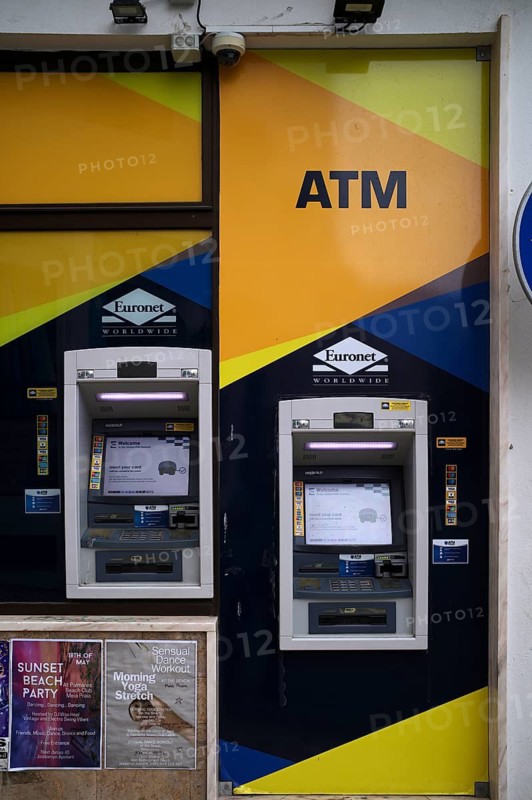 ATM, Automated Teller Machine, Euronet, Old Town, Lagos, Algarve, Portugal