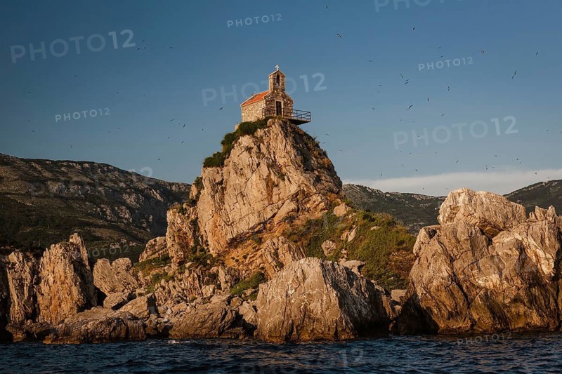 Adriatic Sea and Island Sveta Nedjelja in Montenegro
