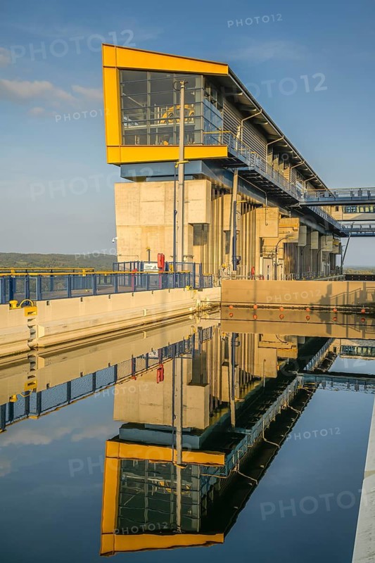 Upper ship entrance, New Niederfinow North Ship's Hoist, Brandenburg, Germany