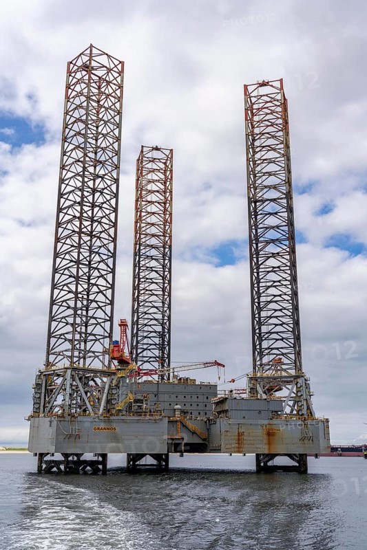 Maritime work platform Grannos, in the port of Maasvlakte, Rotterdam, Netherlands