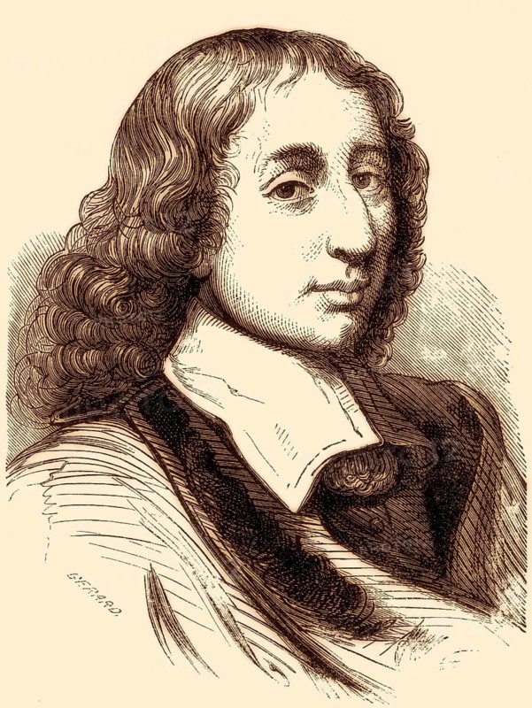 Blaise Pascal, 1623 – 1662, a French mathematician and Catholic theologian