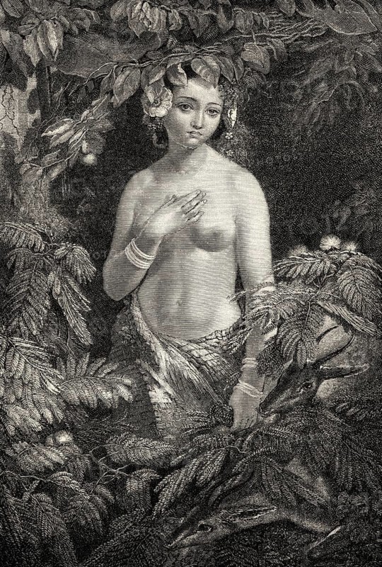Scene from SAKÓNTALA, a poem by Johann Wolfgang von Goethe