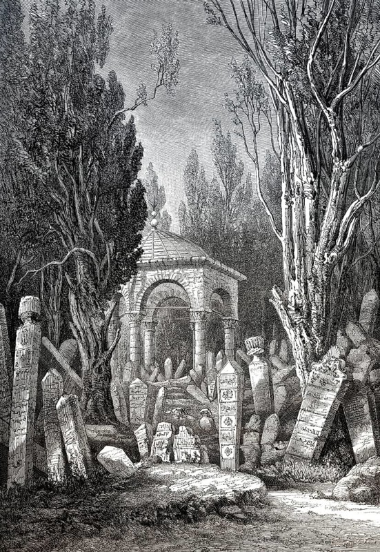 Der Friedhof von Eyüp, Istanbul, Türkei, 19. Jahrhundert