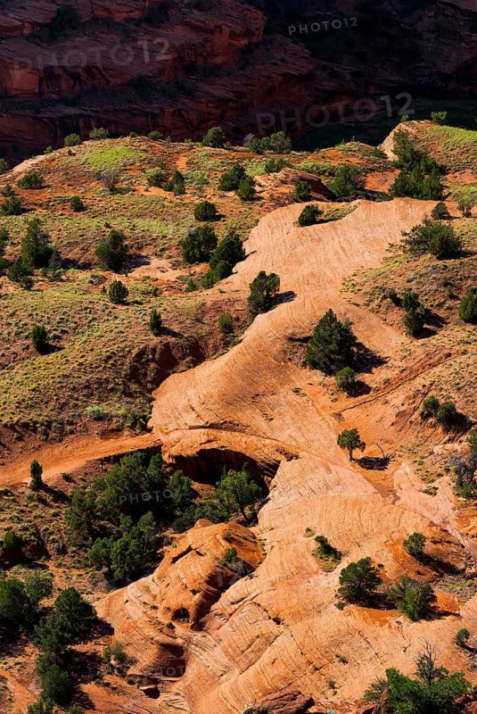 Plateau landscape in Chelly Canyon National Park, Arizona, USA