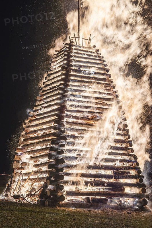 Funkenfeuer, near Reichenbach, Allgäu, Bavaria, Germany