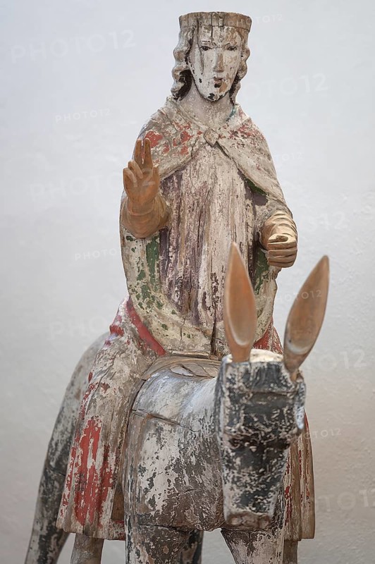 Palmesel, 12th century, in the church of St Peter and Paul, Thalstr. 31, Petersthal, Oy Mittelberg district, Oberallgäu, Bavaria, Germany