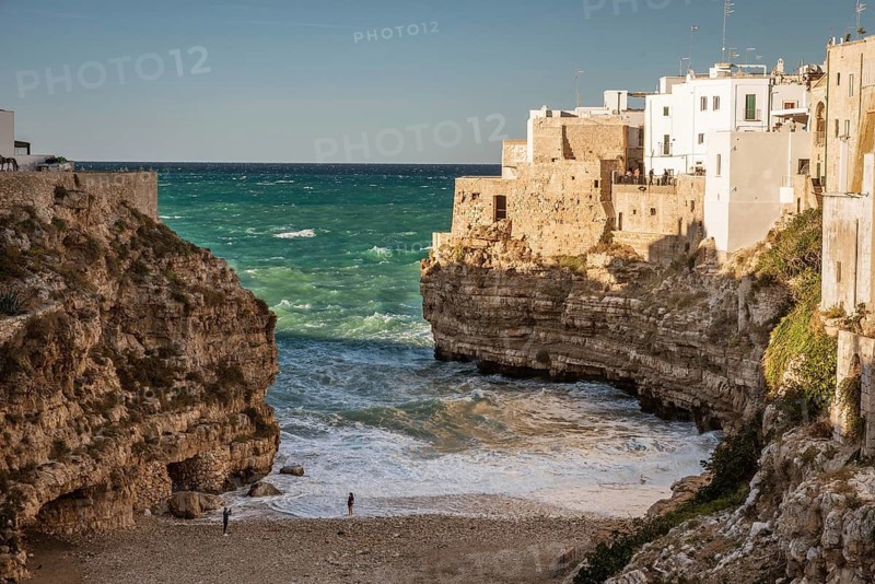 Scenic sight beach Cala San Giovanni in Polignano a Mare, Bari Province, Apulia (Puglia), southern Italy