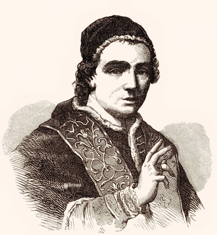 Pope Clement XIV, 31 October 1705 – 22 September 1774, was Pope from 19 May 1769 to his death