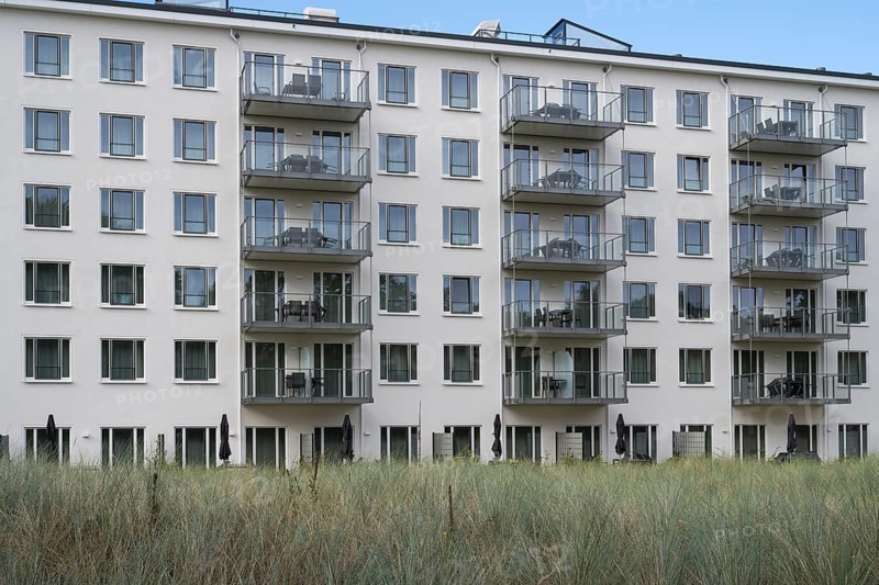 Binzprora Ostsee-Resort, Ferienanlage Prora, formerly KDF seaside resort Rügen, strength through joy, colossus of Rügen, renovated apartment blocks converted into holiday apartments, Binz, Rügen, island, Baltic Sea, Mecklenburg-Western Pomerania, Germany