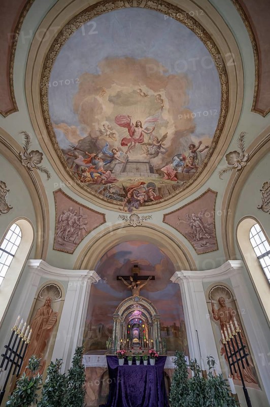 Chapel near the parish church of the Assumption of the Virgin Mary with a miniature replica of a Holy Sepulchre, Thaur, Innsbruck district, Tyrol, Austria
