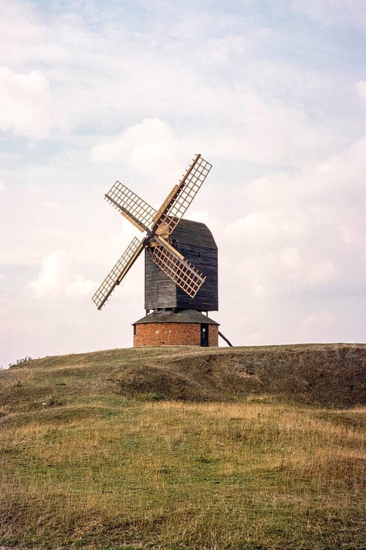 Postmill windmill from the 1680s, Brill Windmill, Brill, Buckinghamshire, England, Uk 1975