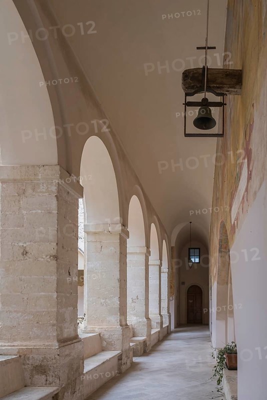 Cloister of the Basilica of Santa Caterina d'Alessandria, Franciscan church, Galatina, Province of Lecce, Apulia, Italy