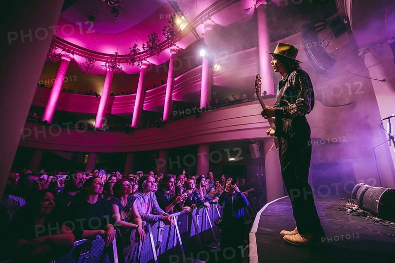 Singer Justin Hawkins from The Darkness live on Dreams On Toast Tour at Metropol Berlin on 10 October 2025