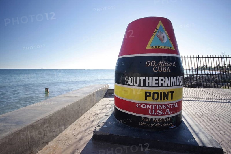 Southernmost Point, southernmost geographical point, inscription, Key West, Florida, USA