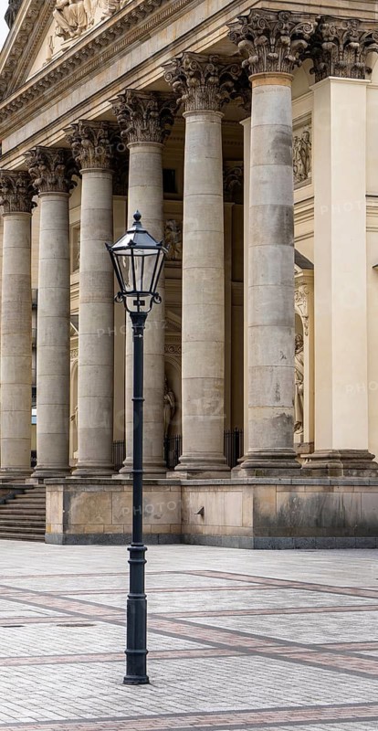 After the remodelling, monotonous-looking, newly designed Gendarmenmarkt in Berlin-Mitte, Germany
