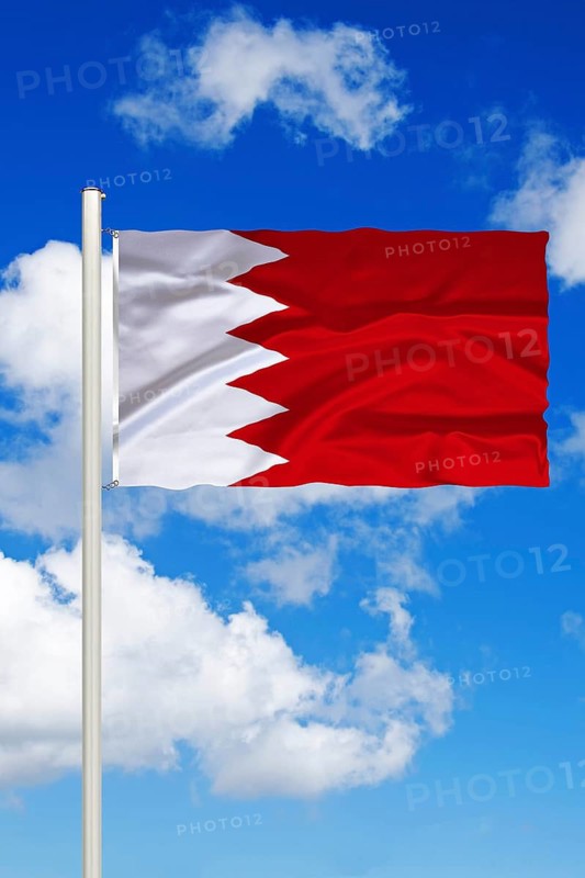 The flag of Bahrain, flag, national flag, studio