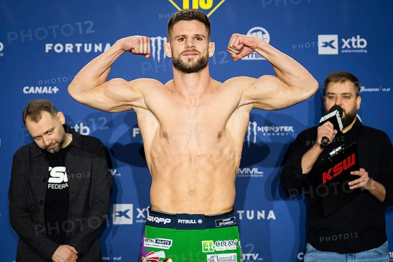 LUBIN, POLAND - FEBRUARY 20, 2026 - MMA Official Weigh-in Ceremony before XTB KSW 115. Josef Stummer