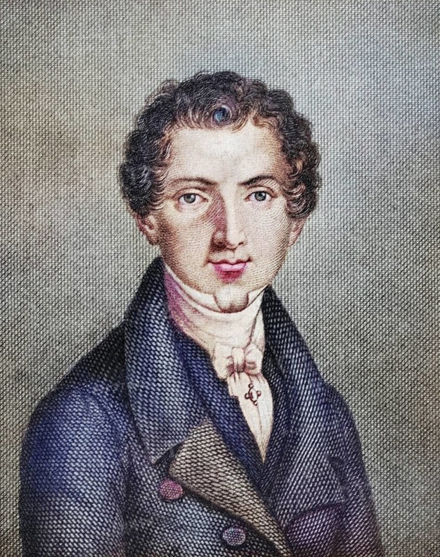 Wilhelm Hauff, 1802-1827, German author, writer, illustration from the book The Masterpiece Library of Short Stories, Historical, digitally restored reproduction from a 19th century original, Record date not stated