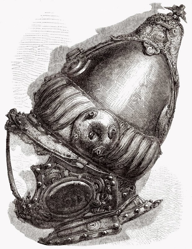 Türkischer Helm aus der Schlacht von Lepanto, 16. Jahrhundert