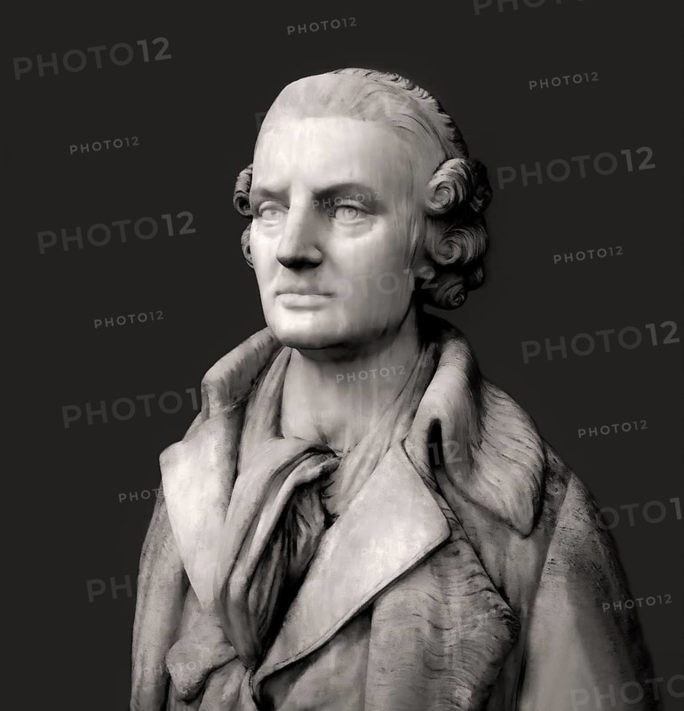 Jean-Baptiste Greuze, 1725 –1805, French painter, digitally edited after a Marble Bust by Symian, 1863