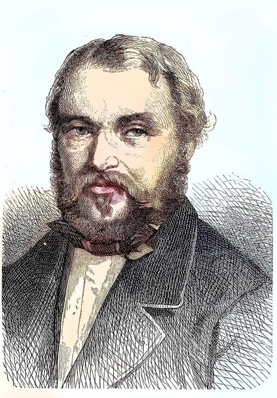 Johann Heinrich Bart, 16 February 1821 - 25 November 1865, German explorer of Africa and scholar / Johann Heinrich Barth, 16. Februar 1821 - 25. November 1865, deutscher Afrikaforscher und Wissenschaftler, Historisch, historical, digital improved reproduction of an original from the 19th century / digital Reproduktion eines Originalvorlage aus dem 19. century