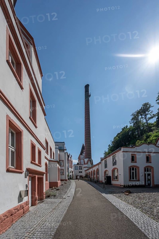 Riegel brewery on the Leopold Canal, produced in Riegel from 1834 to 2003, now an art gallery and with modern lofts, Riegel am Kaiserstuhl, Baden-Württemberg, Germany