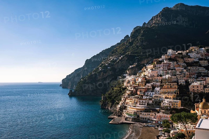 Amalfi Coast in Positano, Italy during sunny day