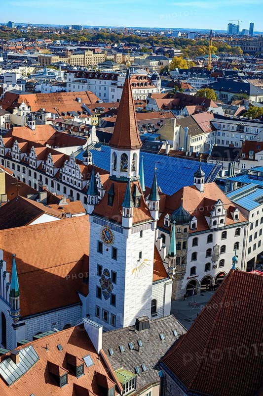 Old Town Hall and Marienplatz, Munich, Bavaria, Germany, for editorial use only
