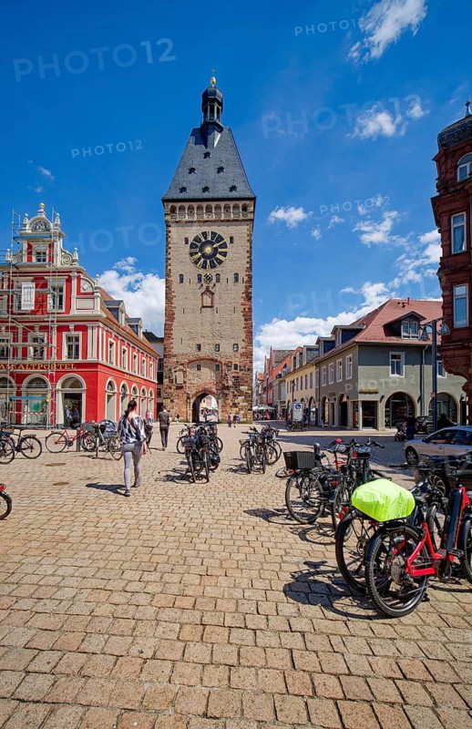 Altpörtel city gate, remnant of the medieval city fortifications, Speyer, Rhineland-Palatinate, Germany