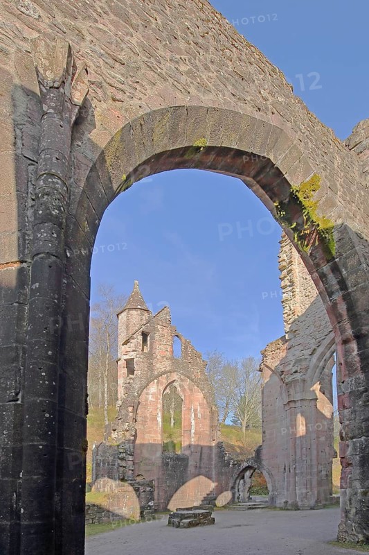 Monastery ruins built in 1195 with archway, Allerheiligen Monastery, Oppenau, Northern Black Forest, Black Forest, Ortenau, Baden-Württemberg, Germany