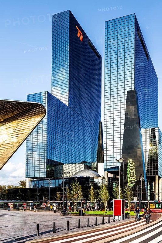 Delftse Poort skyscraper, right next to Central Station, Rotterdam, Netherlands