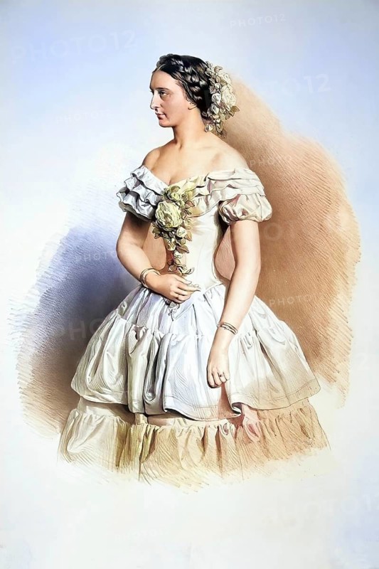 Marie Boßler, also Maria, married Marie von Bruck, 17 August 1833 - 10 January 1919, was a German-Austrian theatre actress, Historical, digitally restored reproduction from a 19th century original, Record date not stated