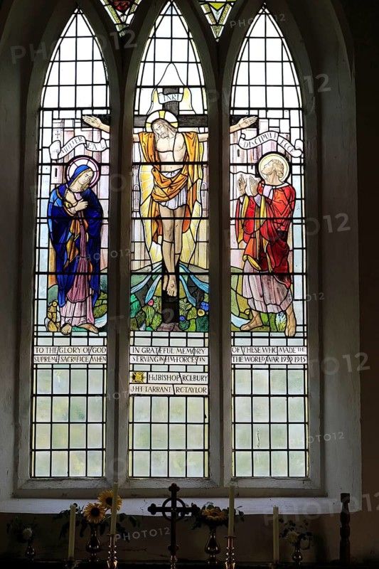 Church of Saint Andrew, Monewden, Suffolk, England, UK stained glass windows by Edward Woore