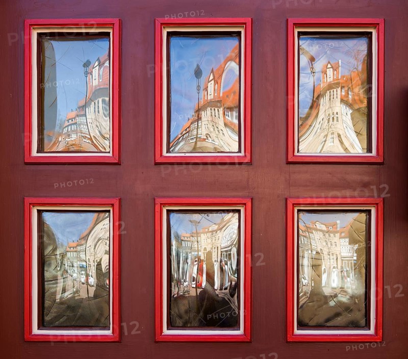 Distorted reflections, Duderstadt, Lower Saxony, Germany