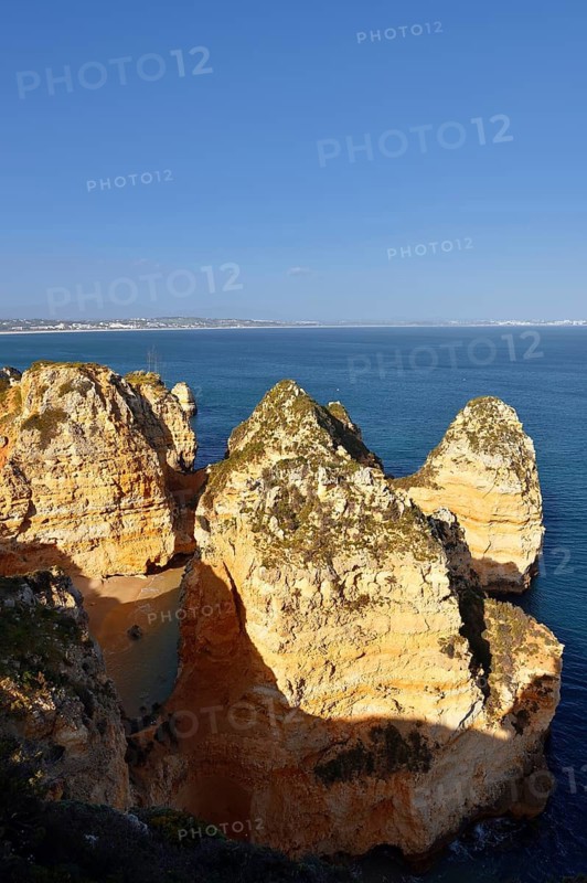 Rock formations on the coast, Ponta da Piedade, Lagos, Algarve, Portugal