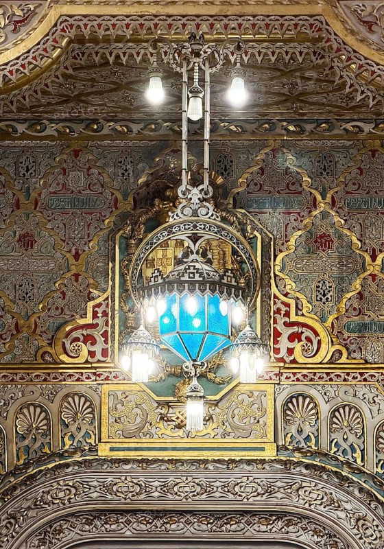 Salao Arabe, Arab salon in Palácio da Bolsa, detail, neoclassical style stock exchange, UNESCO World Heritage Site, Porto, Portugal