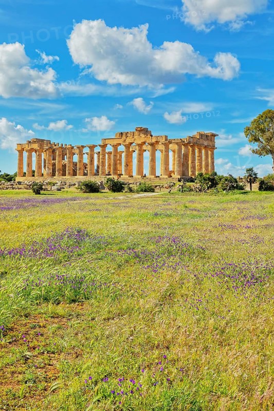 Temple of Hera or Temple E, Selinunte Archaeological Park, Selinunte, Trapani district, Sicily, Italy