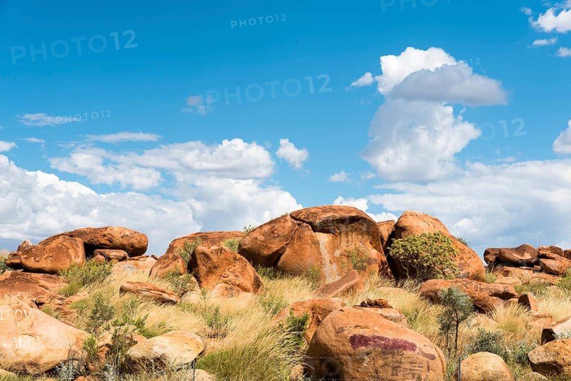 Australia, Australian continent, Western Australia, Elizabeth Highway, rocks, blue sky, mountains