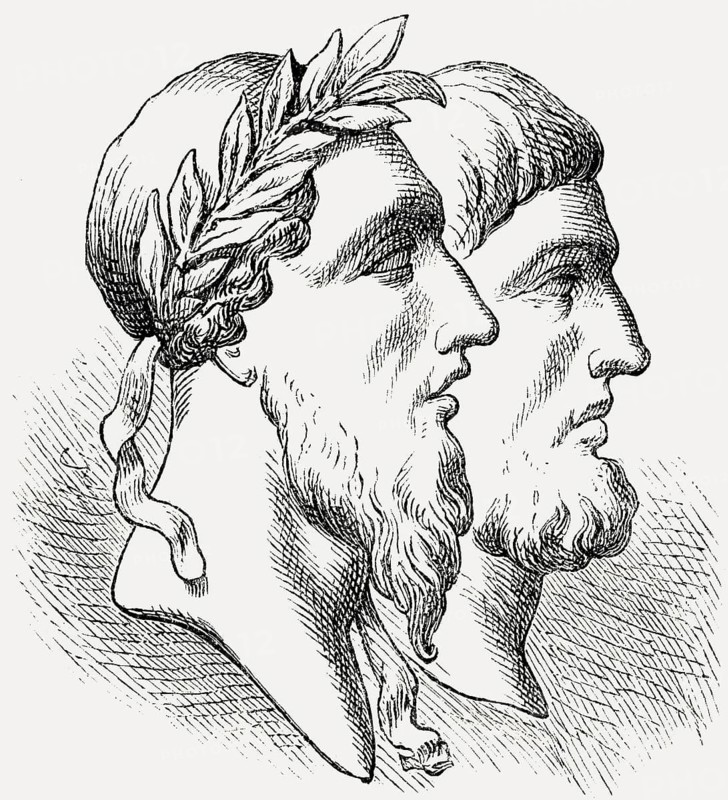 Romulus and Titus Tatius, ancient Roman foundation myth